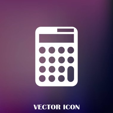 Hesap makinesi simgesi, vektör illüstrasyonu. düz tasarım biçimi.