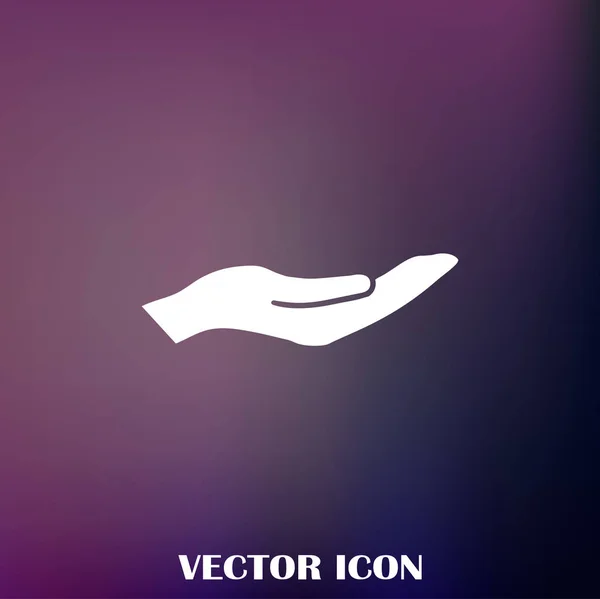 Rukou Ikona Vektor Plochý Design Nejlepší Vektorové Ikony — Stockový vektor