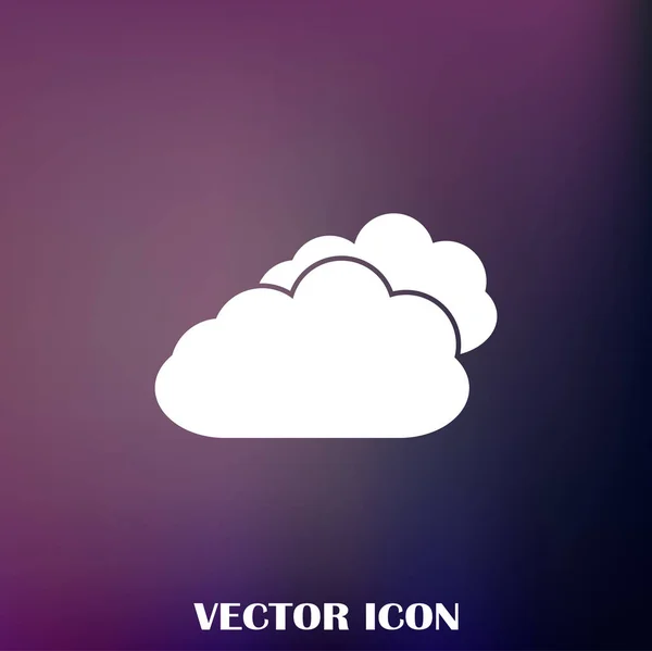 Векторная Плоская Икона Двух Облаков Eps10 — стоковый вектор