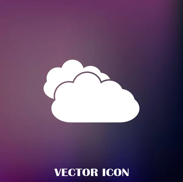 Векторная Плоская Икона Двух Облаков Eps10 — стоковый вектор