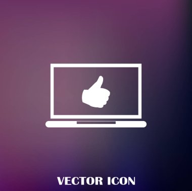 Simge, düz simge vektör çizim vektör başparmak.