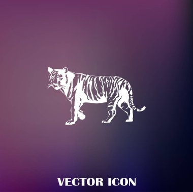 Kaplan siluet, vektör simgesi