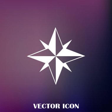 Pusula simgesini düz vektör