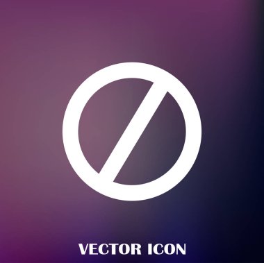 Hiçbir işaret düz simgesi