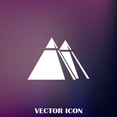 Piramit vektör web simgesi
