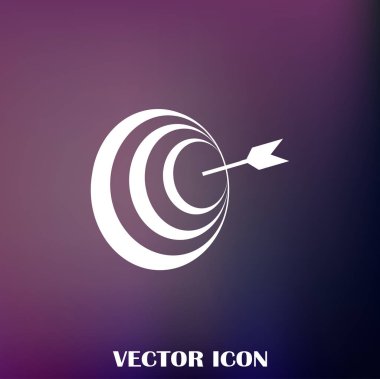 Hedef simgesi, web tasarımı için vektör çizim