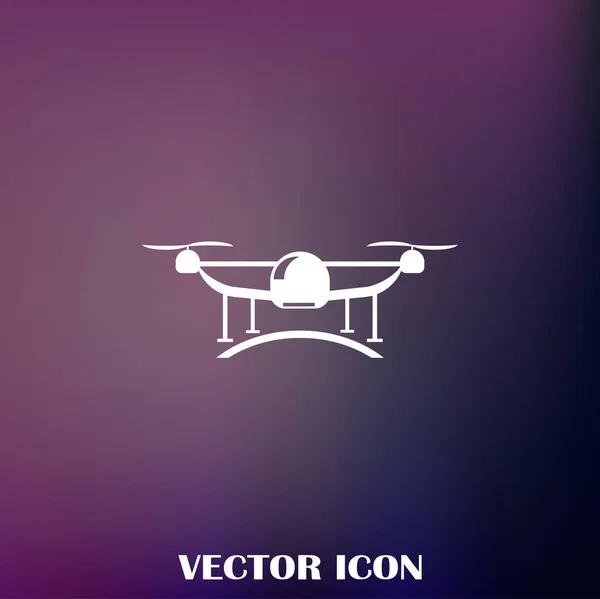 Vuelo Quadcopter Drone Logo Ilustración Vectorial Aislado — Vector de stock