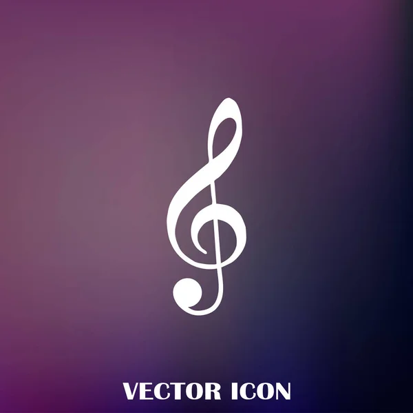 Musique Plate Icône Clé Main — Image vectorielle