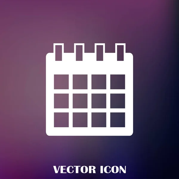 Kalender Isoliert Flache Web Handy Symbol — Stockvektor