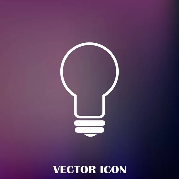 Lamp Icon Flat Vector — Stock Vector