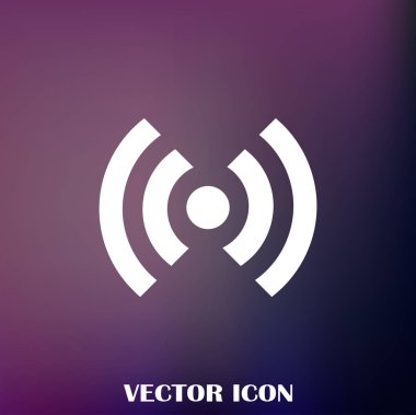 WiFi simge vektör, kablosuz Internet işareti, düz stil grafik ve web tasarımı için