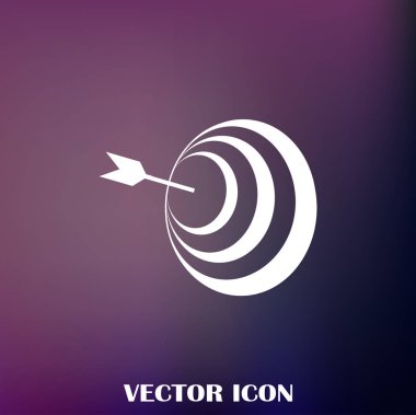 Hedef simgesi, web tasarımı için vektör çizim