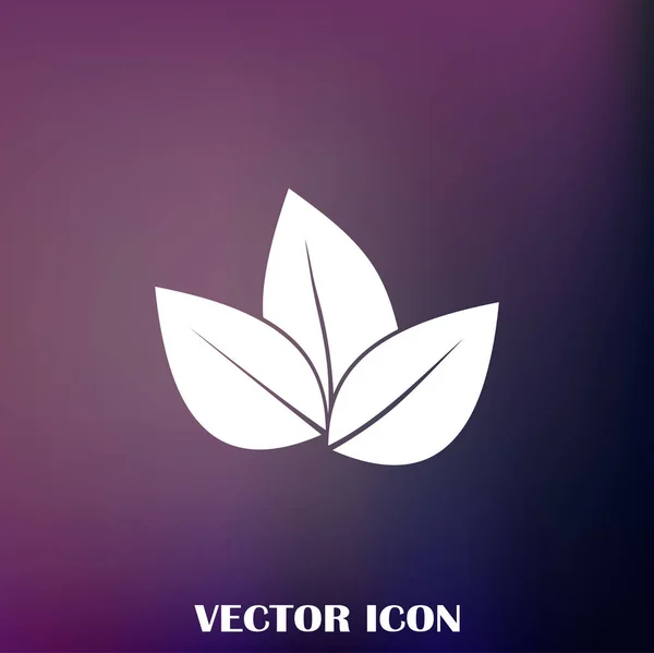 Blad Ikon Vektor Illustration – Stock-vektor