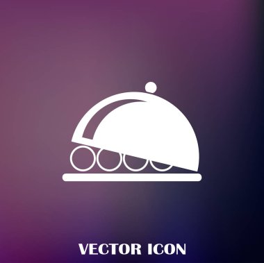 tabağı simge vektör çizim.