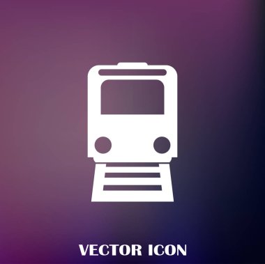 Buharlı lokomotif. Eski demiryolu web simgesi