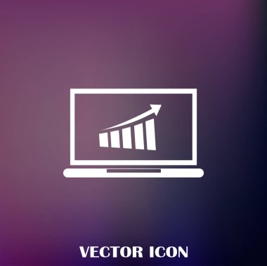 Web vektör simgesi. İş grafiği ile izlemek
