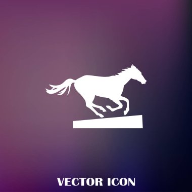 Koşan bir atın vektör silueti
