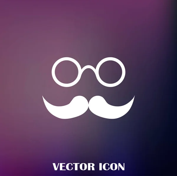 Ícone Vetor Bigode Óculos — Vetor de Stock