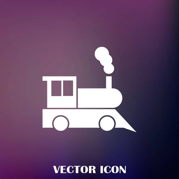 Locomotive Vapeur Vieille Icône Web Ferroviaire — Image vectorielle