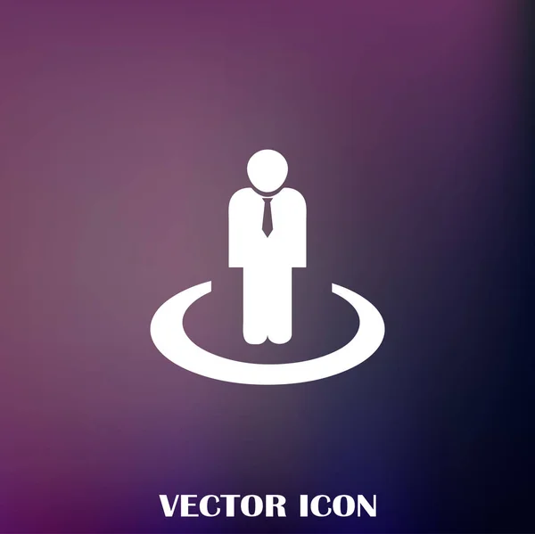 Businessman Vector Web Icon — Stock Vector