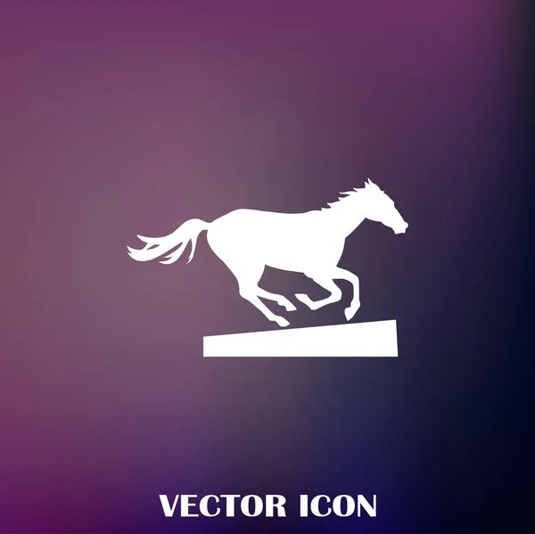 Sílhueta Vetorial Cavalo Corrida —  Vetores de Stock