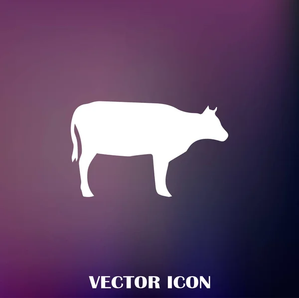 Vache Silhouette Icône Vectorielle — Image vectorielle