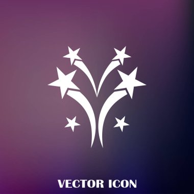 Havai fişek satırı simgesi, anahat vektör işareti