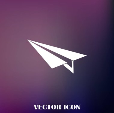 Uçak simge vektör, katı logo illüstrasyon, sembol