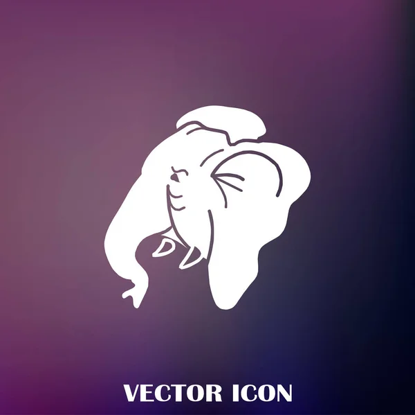 Ícone Web Vetor Elefante — Vetor de Stock