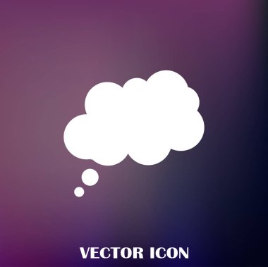 Çizgi roman konuşma balonları ikonu, vektör illüstrasyonu. Düz tasarım biçimi