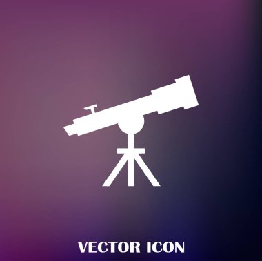 Teleskop web vektör simgesi