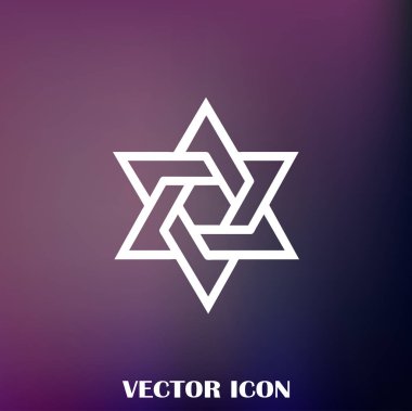 Davut'un yıldızı. Simge vektör çizim