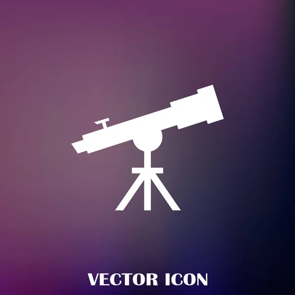 Telescopio Web Vector Icono — Vector de stock