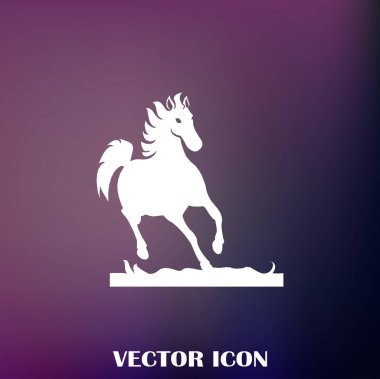 Koşan bir atın vektör silueti