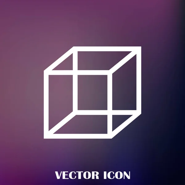 Icono Vector Cubo Isométrico Signo Cuadrado Símbolo Caja — Vector de stock