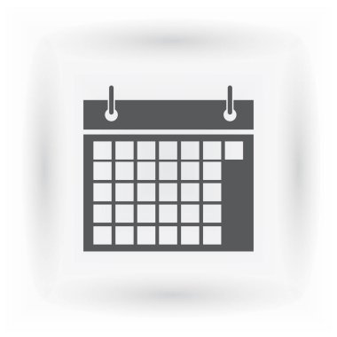 Takvim izole düz Web telefon simgesini