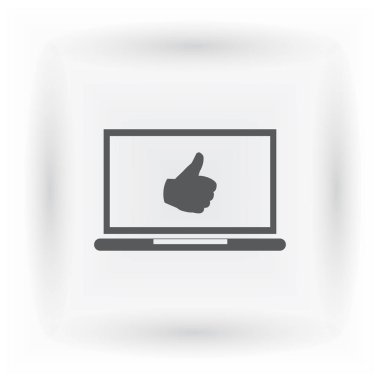 Simge, düz simge vektör çizim vektör başparmak.