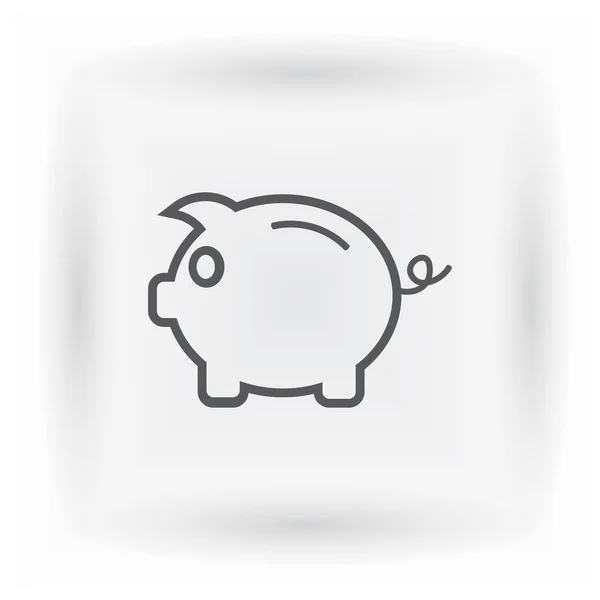 Sparschwein Symbol Piktogramm Der Spardose — Stockvektor