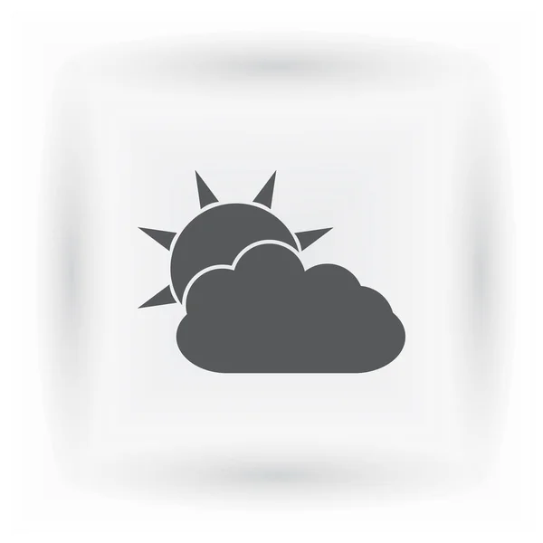 Wetterleitungs Symbol Sonne Hinter Den Wolken Mit Regen — Stockvektor