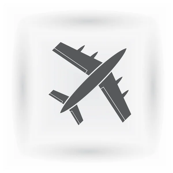 Flugzeug Icon Vektor Solide Logo Abbildung Piktogramm — Stockvektor
