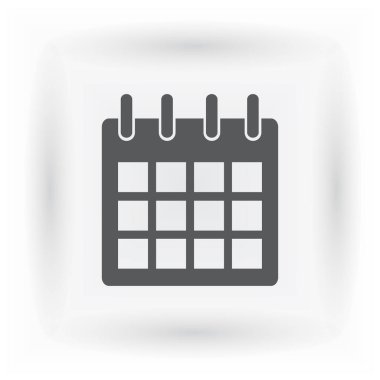 Takvim izole düz Web telefon simgesini