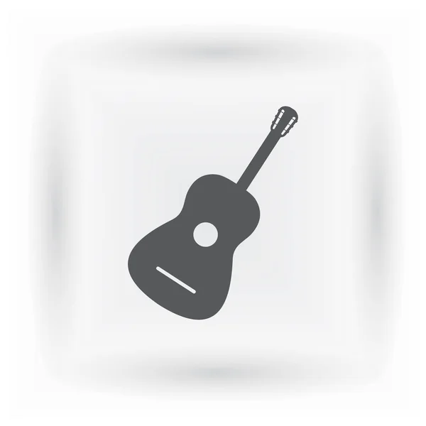 Icono Guitarra Vector Signo Instrumento Musical Acústico — Vector de stock