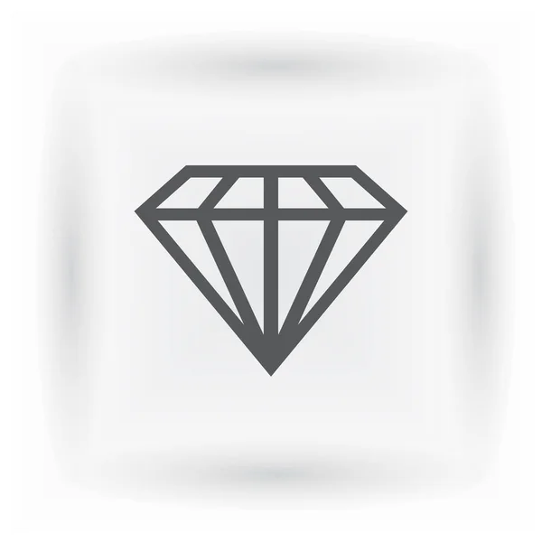 Linia Diamond Wektor Ikona — Wektor stockowy