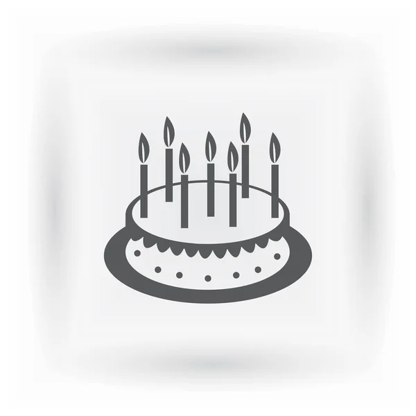 Birthday Cake Icon Vector Illustration Happy Birthday — Stock Vector