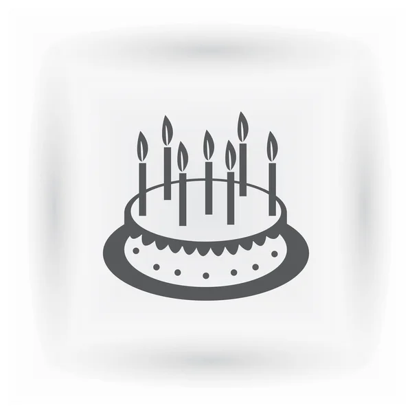 Geburtstagskuchen Icon Vektor Illustration Alles Gute Zum Geburtstag — Stockvektor