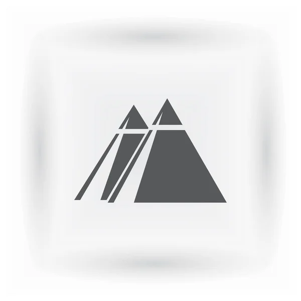 Icona Web Vettoriale Piramidale — Vettoriale Stock