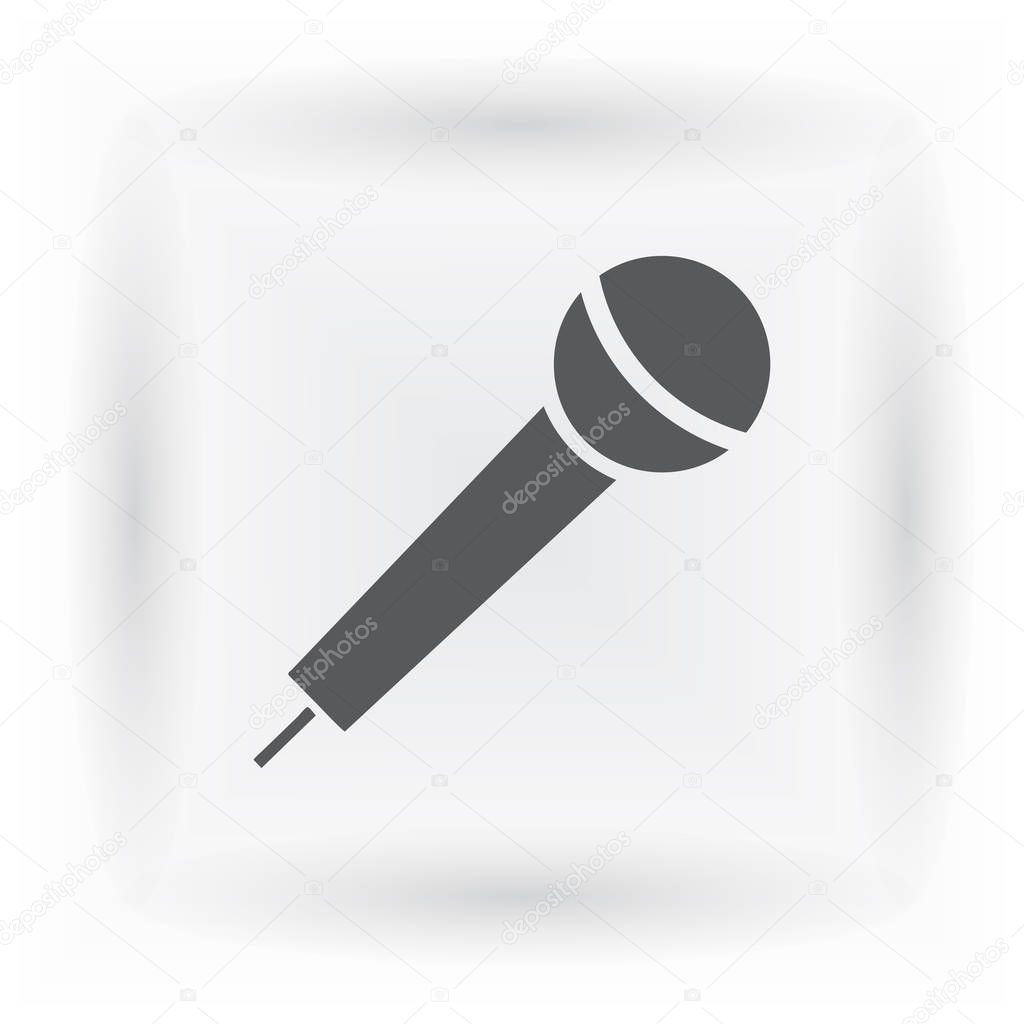 Microphone icon vector, Voice recorder, Interview, karaoke