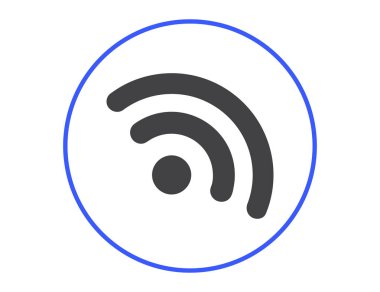 WiFi simge vektör, kablosuz Internet işareti, düz stil grafik ve web tasarımı için