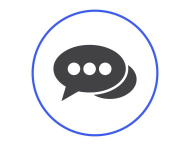 Sohbet simgesi bir arka plan üzerinde izole trendy düz tarzı. Web sitesi tasarımı için konuşma balonu sembolü