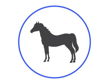 Koşan bir atın vektör silueti